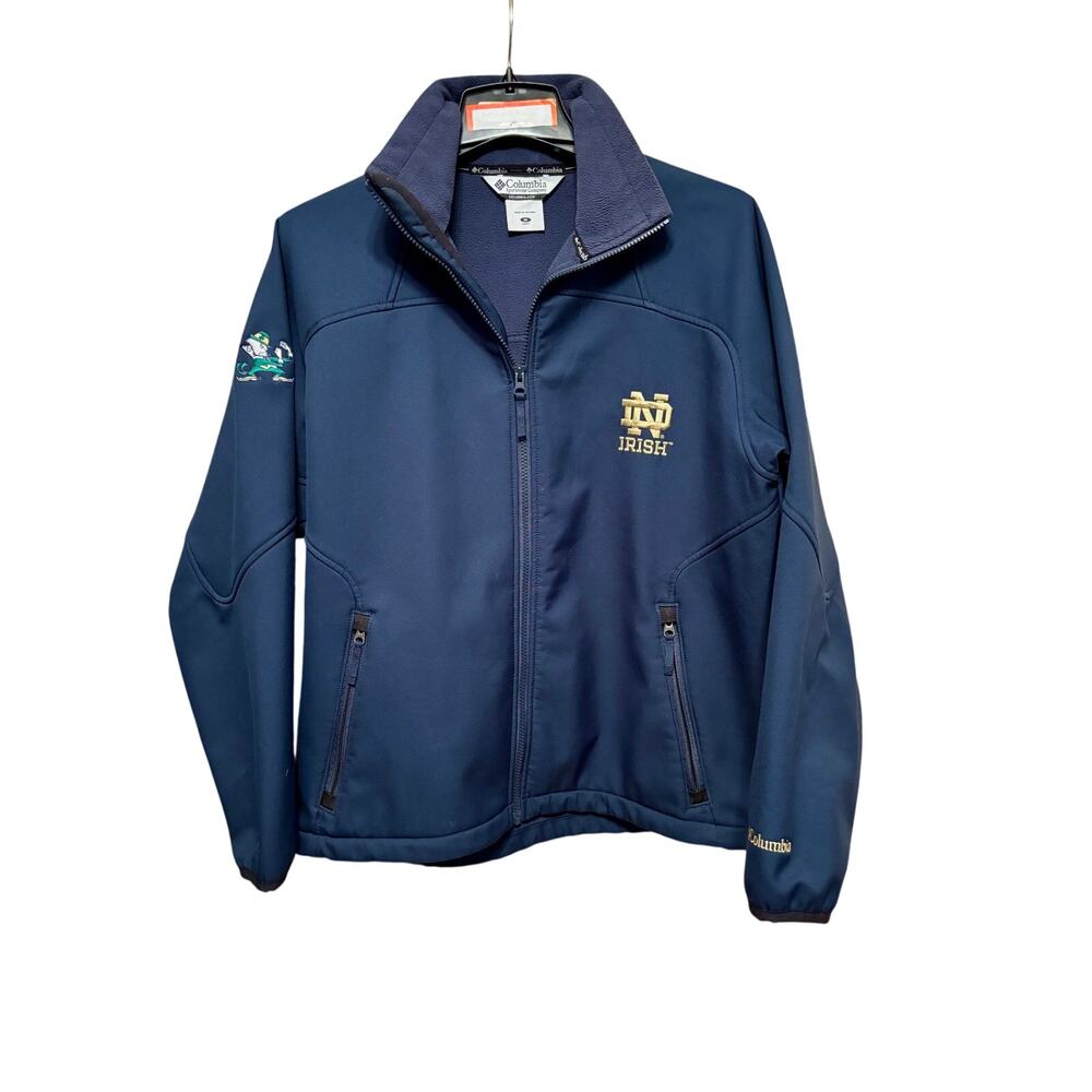 Columbia Sports Notre Dame Fighting Irish Navy Ascender Bonded mens jacket sz M
